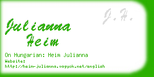 julianna heim business card